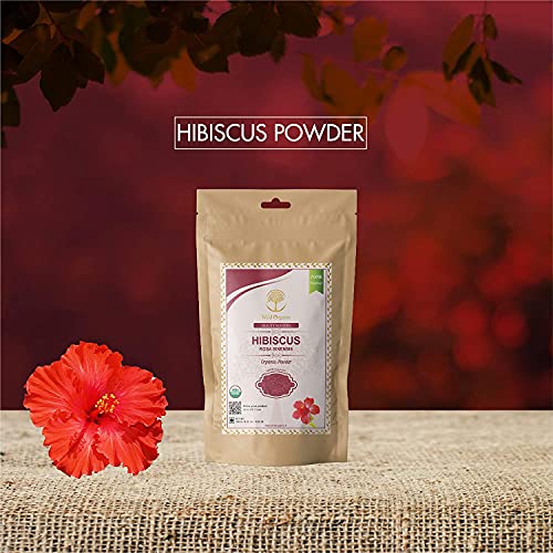 מלאר אבקת גודאל פרח היביסקוס טבעי-100 גרם עבור חבילת פנים וצמיחת שיער