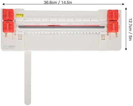 חותך נייר Moobreeze 4 ב 1 גוזם תמונות נייד מתגלגל עם מד קו מנוקד, ישר, גלי וקמטים, כלי חיתוך לפרויקטים
