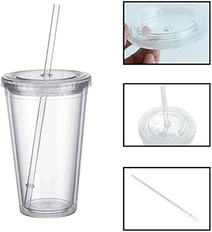 Kbree Clear Straw לשימוש חוזר כוס שייק חלב כוס שתייה