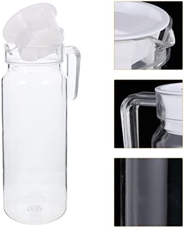 כלים של Bestonzon קנקן מים עם מיכל חלב משקה פלסטיק מכסה כד קנקן מכסה 1.1L משקאות ארגון מוסך ארגון מוסך ארגון