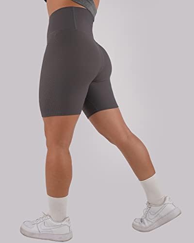 מכנסיים קצרים של פיצ'וגה קרוסאובר נשים קצרות 5 מכנסי אימון מותניים גבוהים עם כיסים עם מכנסי דחיסה של