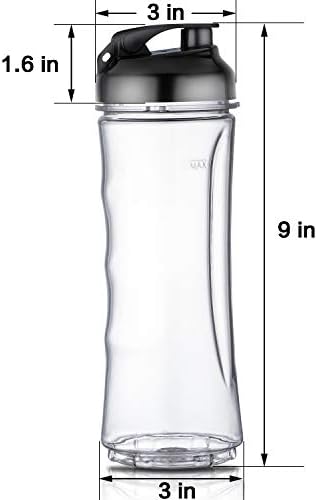 La Reveuse 18 גרם BPA כוס בקבוק ספורט נייד בחינם עם מכסה נסיעות מתאים לבלנדר 300 וולט