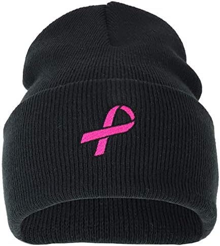 מודעות לסרטן השד של צבא סרטן ורוד רקום כפה ארוכה
