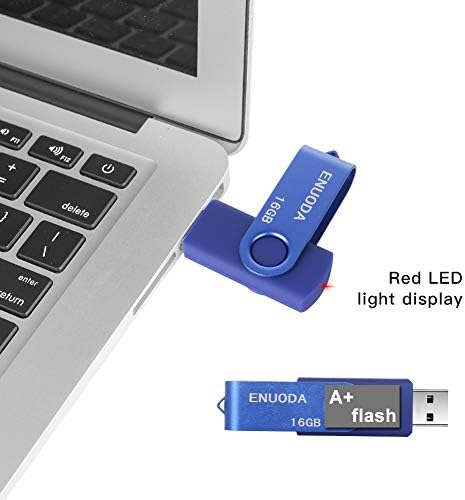 כונני פלאש USB של 16 ג'יגה -בייט enuoda 2 חבילה קפיצה 16GB כונני זיכרון מקלות זיכרון USB 2.0
