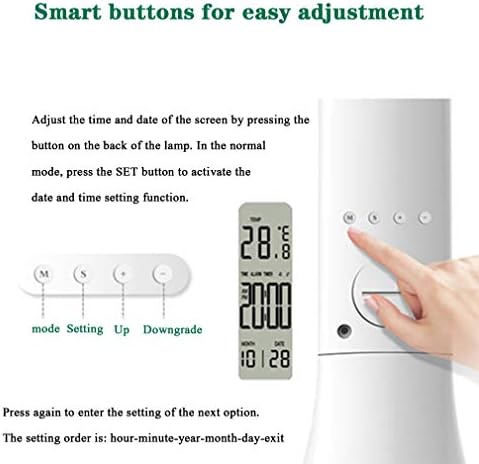 מנורת שולחן LED של Xunmaifdl ניתן לעמעום עם יציאת טעינה USB, 3 מצבי תאורה, מנורת קריאה בקרת מגע עם תאריך תצוגה