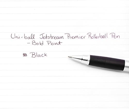 יוני-כדור Jetstream עט הרים נשלף, נקודה נועזת, 1.0 ממ, חבית דיו/כסף שחור