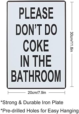 אנא אל תעשה קולה בחדר האמבטיה שלט פח מתכת שלטי אמבטיה מצחיקים עיצוב מערת מערות עיצוב 8x12