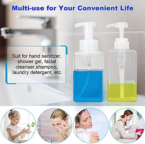 מתקן סבון קצף אבנואר ובקבוק משאבת קרם, בקבוקי משאבת פלסטיק למילוי חוזר של 15 אונקיות, מכשירי סבון יד כלים לסבון,