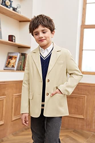 פסלטר בני בלייזר 2 כפתור מחורצים דש מזדמן ילדים נוער חליפת מעיל מעיל בית ספר אחיד