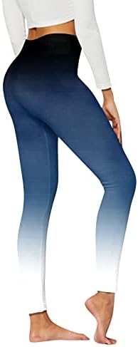 גבוהה מותן חותלות לנשים-שיפוע מודפס רך בטן בקרת הרזיה יוגה מכנסיים לאימון ריצה בתוספת גודל