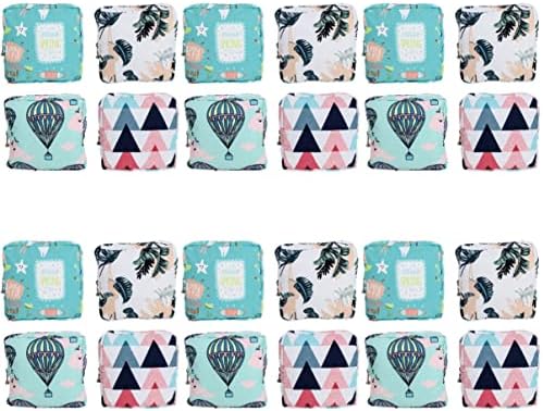 24 יחידות טמפונים נייד כרית נשים גבירותיי בנות שקיות עבור מגוון טמפון רוכסן ארנק אחסון תקופת וסת רחיץ