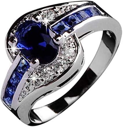 נשים לערום טבעות בעבודת יד חתונה טבעת תכשיטי לחתוך לבן אבן אירוסין מתנת יוקרה טבעות טבעת חבילות