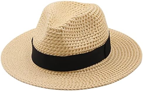 לרכוש כובע כותנה קיץ נשים פנמה כובע ג'אז חופשה חוף רחבה שוליים מגן כובעי שמש קיץ מזדמנים לגברים סומבררו