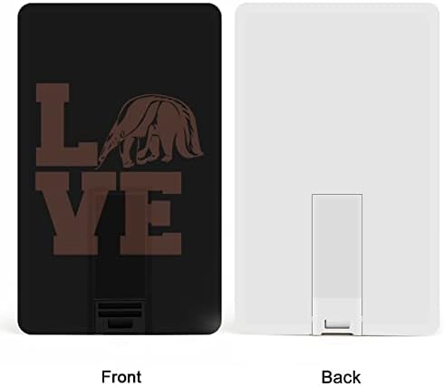 אהבה ענקית אנטי -טרט, כרטיס אשראי USB כונני פלאש בהתאמה אישית מזיכרון מקל מפתח מתנות תאגידיות