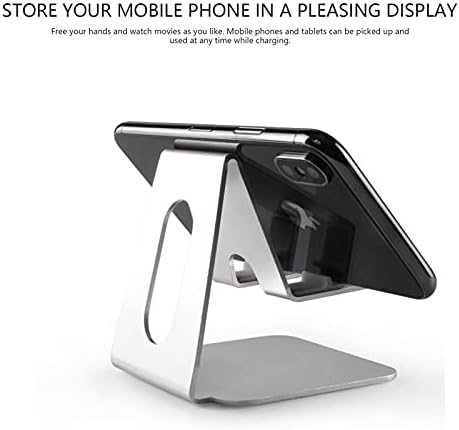 OKJHFD מחזיק טלפון סלולרי סגסוגת אלומיניום ניידת 3 ציוד מתכווננת עמדת טבליות כסף עבור ציוד משרדי