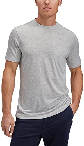 Mizzen + חולצת טריקו של שרוול קצר של גברים עיקריים, התאמה רגילה-אולטרה רכה, חטיפת לחות-חולצת טריקו של Easyknit
