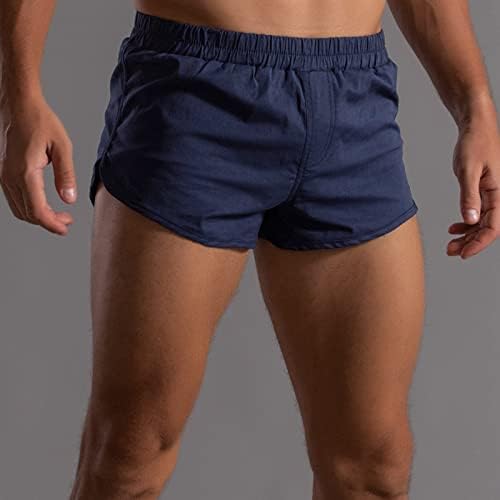 BMISEGM מכנסי בוקסר לגברים מגברים מכנסי צבע אחיד בקיץ רצועה אלסטית רופפת רשת ריצה ספורט מזדמן מהיר