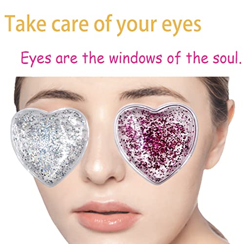 אריזת קרח עיניים ג'ל לשימוש חוזר, רפידות קר בעיניים, חם ＆ טיפול קר למאמץ עיניים, נפיחות בעיניים, אדמומיות עיניים,