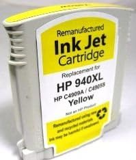 מוצרי הדפסת פרימיום תואמים מחסנית דיו החלפת HP C4909AN, C4905AN, HP 940XL צהוב, עובד עם: OfficeJet