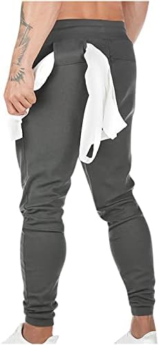 מכנסי טרנינג עם גרביונים מזדמנים של Badhub לגברים מכנסי טרנינג צבעוני רגל קטנים מכנסי כושר מכנסיים רצים רזים מכנסיים