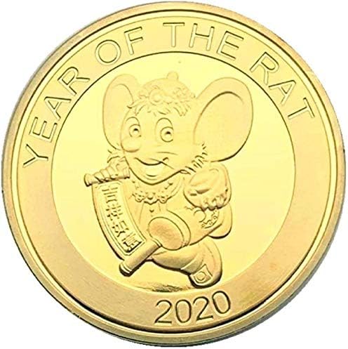 2020 שנת גלגל המזלות של Gengzi שנת חיות החולדה מצופה זהב מצופה זיכרון אוסף מטבע שנה טובה מטבע זהב מדליה