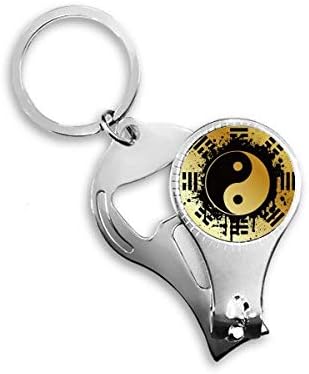 סין טייצ'י שמונה תרשים דיו ציפורניים ניפר טבעת מפתח בקבוקי שרשרת פותחן