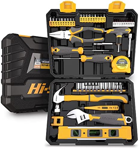 ערכת כלים למכניקת בית ומכניקת מוסך Hi-Spec 57. מלאים של כלי יד חיוניים לתיקוני DIY