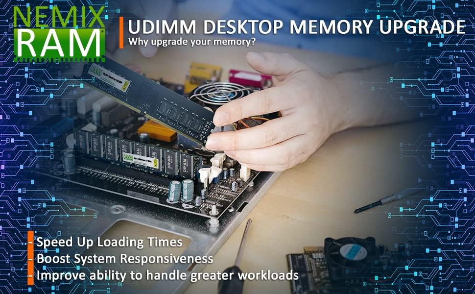 NEMIX RAM 128GB DDR4-3200 PC4-25600 שאינו ECC UDIMM שדרוג שדרוג זיכרון PC