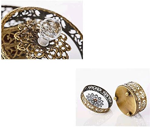 XJJZS תיבת תכשיטים -מכסה זכוכית שרשרת קופסאות תכשיטים רטרו אירופיות טבעת קומפקטית ואחסון מעודן
