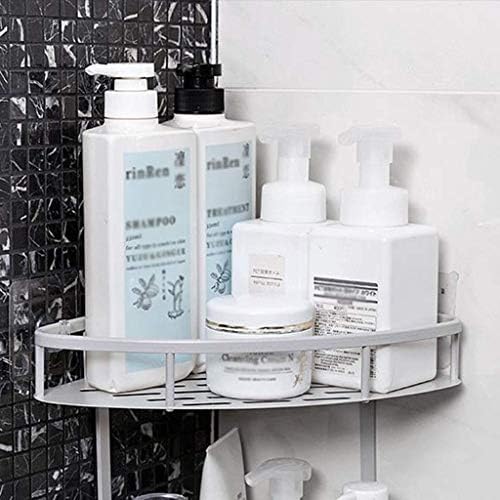 Uxzdx cujux מדף- מקלחת קיר פינתית חצובה לאחסון סלסול סלסוד למטבח שירותים לחדר אמבטיה לבן