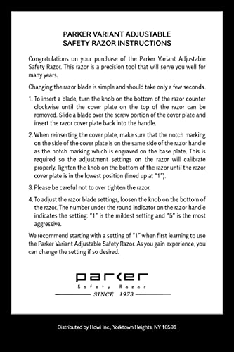 פארקר גרסה מתכוונן כפול קצה בטיחות תער 5 פארקר פרימיום להבים-להתאים את להב חשיפה עם תורו של חיוג