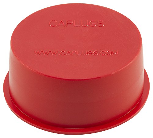 CAPLUGS QTV16Q1 כובע ויניל מחודד פלסטיק מחודד. TV-16, PVC, CAP OD 1.221 מזהה תקע 1.367, אדום