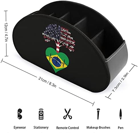 ברזיל ארהב מחזיק שלט רחוק של פעימות לב שורש עם 5 תאים מיכל אחסון תיבות מארגן מרחוק טלוויזיה עבור בקרי דוד