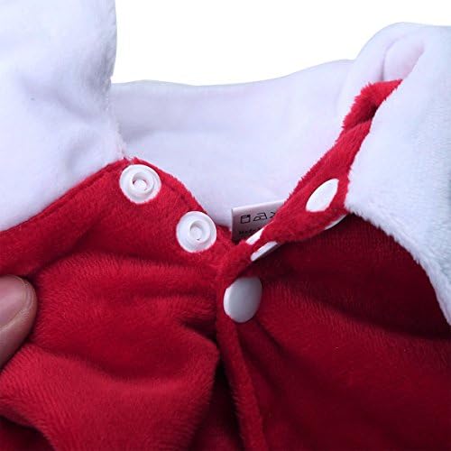Tiaobug PET כלב חג המולד נושאת מתנה מתנה סנטה קלאוס מעיל מעיל קוספליי תלבושת אדום וירוק גדול
