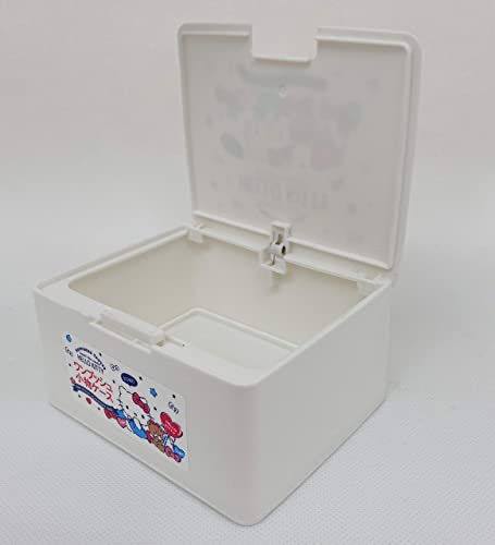 סנריו הלו קיטי קופסה חמודה עם מכסה מסוג פתוח בנגיעה אחת, מארזי אביזרי איפור 4.2 אינץ 'על 3.5 אינץ'