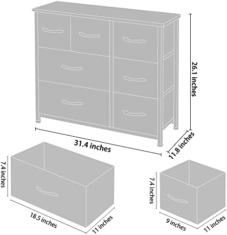 AZL1 Life Concepts Dryder Storage ריהוט מארגן יחידה עומדת גדולה לחדר שינה, משרד, כניסה, סלון וארון -7