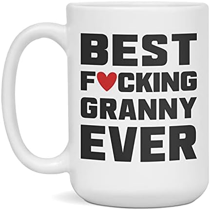 הכי טוב סבתא אי פעם מצחיק לקלל מתנה כוס, 15 גרם לבן
