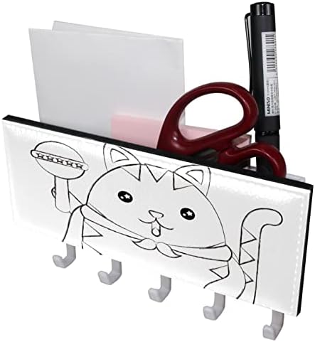 חמוד עכבר קריקטורה מחזיק רעשן מתלה ארגונית עם 5 ווי קיר אמבטיה מטבח מדף מדף רב תכליתי אחסון מדף