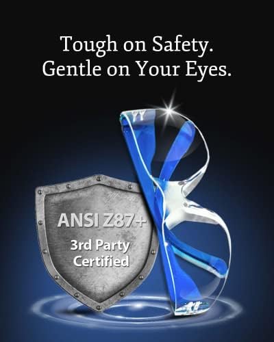 משקפי בטיחות אקוליוס אנסי ז87 + משקפי מגן מוסמכים-עמידים בפני שריטות / פגיעות