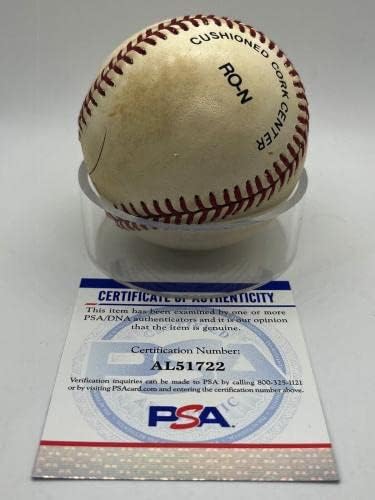 מייק פיאצה דודג'רס מטס חתום על חתימה חתימה רשמית MLB בייסבול PSA DNA - כדורי חתימה
