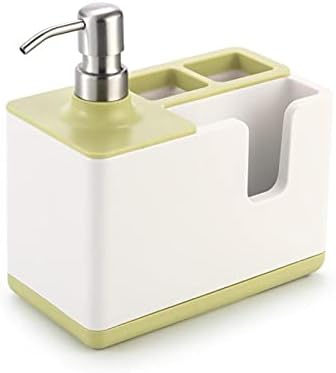 מתקן סבון מטבח מתקן סבון נוזלי עם מדף אחסון מדף פלסטיק למחזיק מארגן רב -תפקודיים, בית חדר אמבטיה ביתיים מתקן