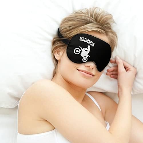מסכת מכסה עיניים מוטוקרוס מכסה לילה שינה מכסה עין רצועה מתכווננת עם גרפיקה מצחיקה לנשים גברים בגודל אחד