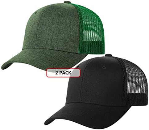 2 מארז כובעי בייסבול של נהג משאית רשת כובעי כדור אחורי
