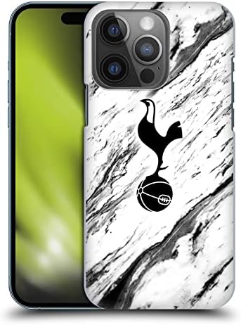 עיצובים של תיק ראש מורשה רשמית Tottenham Hotspur F.C. גד שיש בשחור לבן מארז גב קשה תואם ל- Apple iPhone