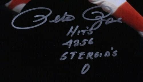 פיט רוז וחוסה קנסקו חתמו על 16x20 צילום JSA ופיט הולוגרמה של פיט - תמונות MLB עם חתימה