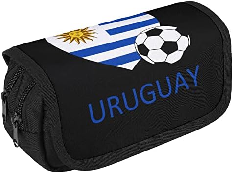 אהבה אורוגוואי כדורגל קיבולת גדולה עפרון עפרון רב-חרוט שקית עיפרון ניידת עט עט ניידת עם רוכסן