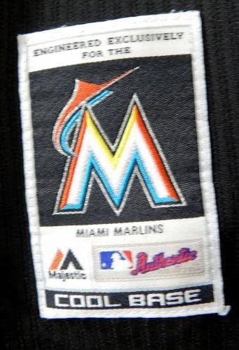 2014-16 מיאמי מרלינס ראיין ניואל 62 משחק השתמש ב Black Jersey Ex St BP 48 950 - משחק משומש גופיות MLB