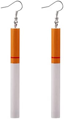 3 זוגות יצירתי מצחיק סיגריה התחת סימטרי זרוק להתנדנד עגילי תמוה כמו בחיים סיגריות עגילים לנשים בנות