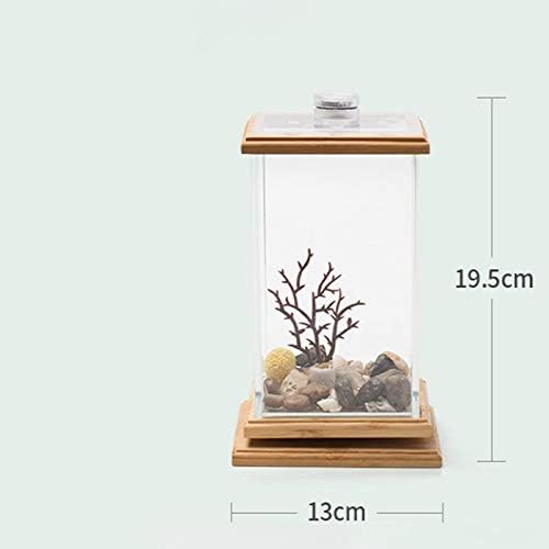 זכוכית מיני שולחן עבודה דגי טנק סלון קטן שולחן יצירתי עצלן אקולוגי קטן דגי טנק נוף