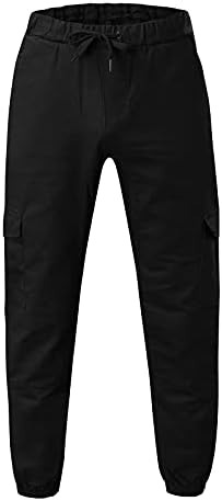 מכנסי עבודה של שף מכנסיים מכנסיים מחללים מרובי כיס מכנסי צבע מוצקים מזדמנים מכנסיים מכנסיים למכנסיים